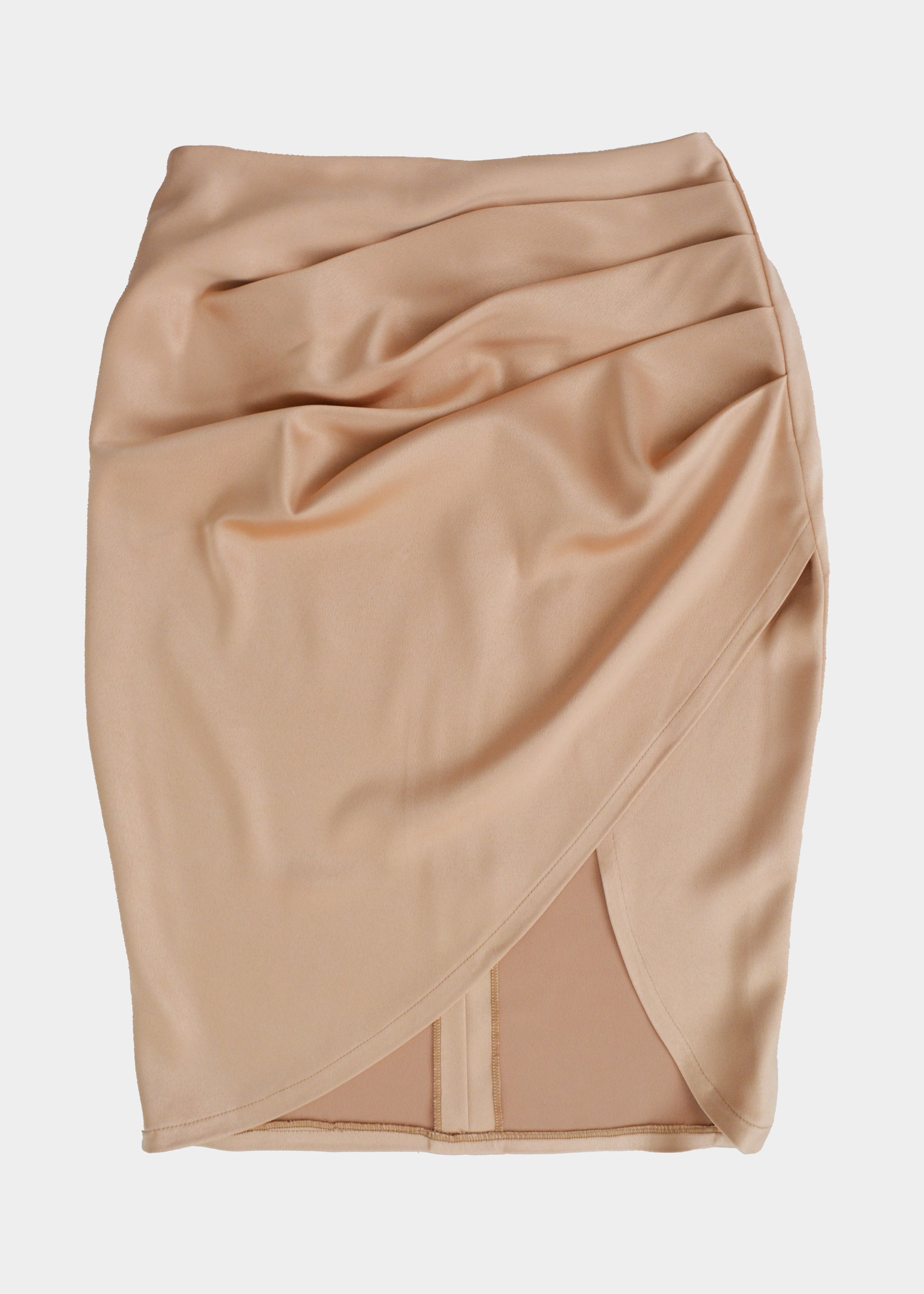 PASSIONATE TOUCH SATINATED MOCHA SKIRT