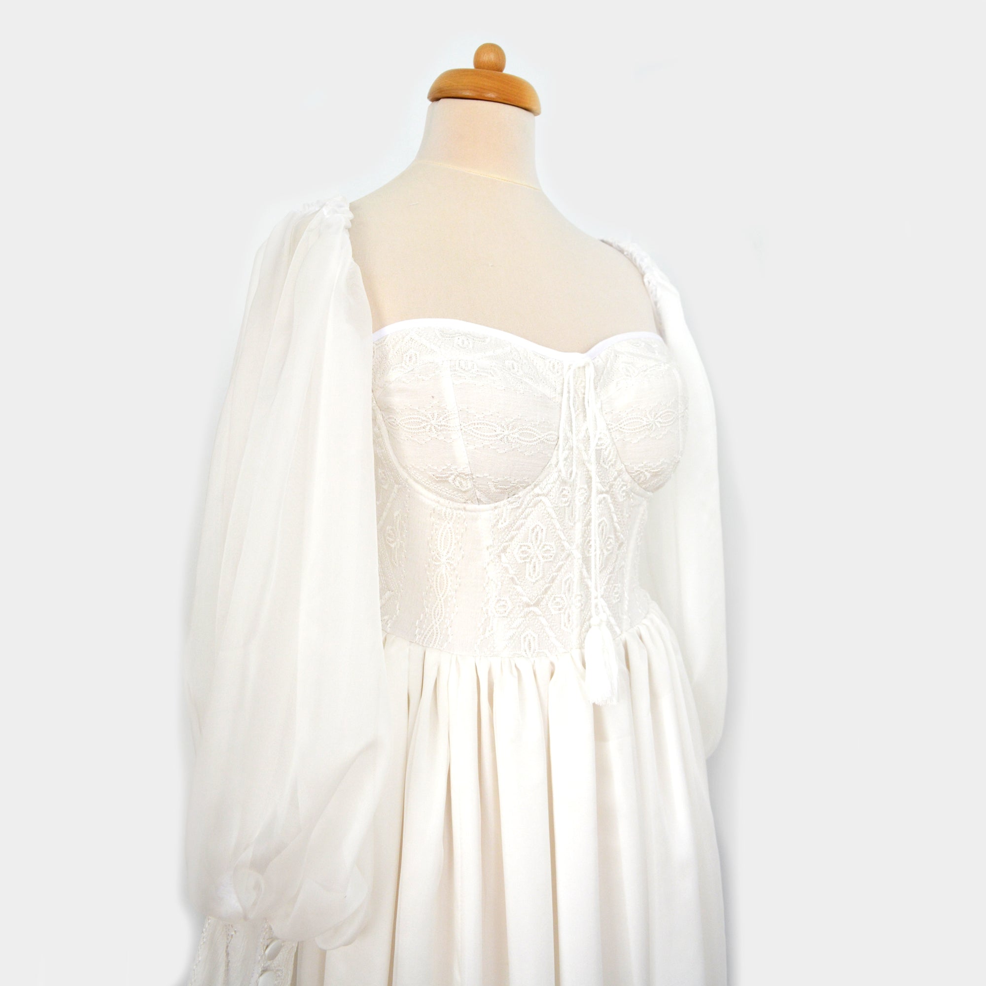 "TRADITIONAL" CORSET SILK WEDDING GOWN