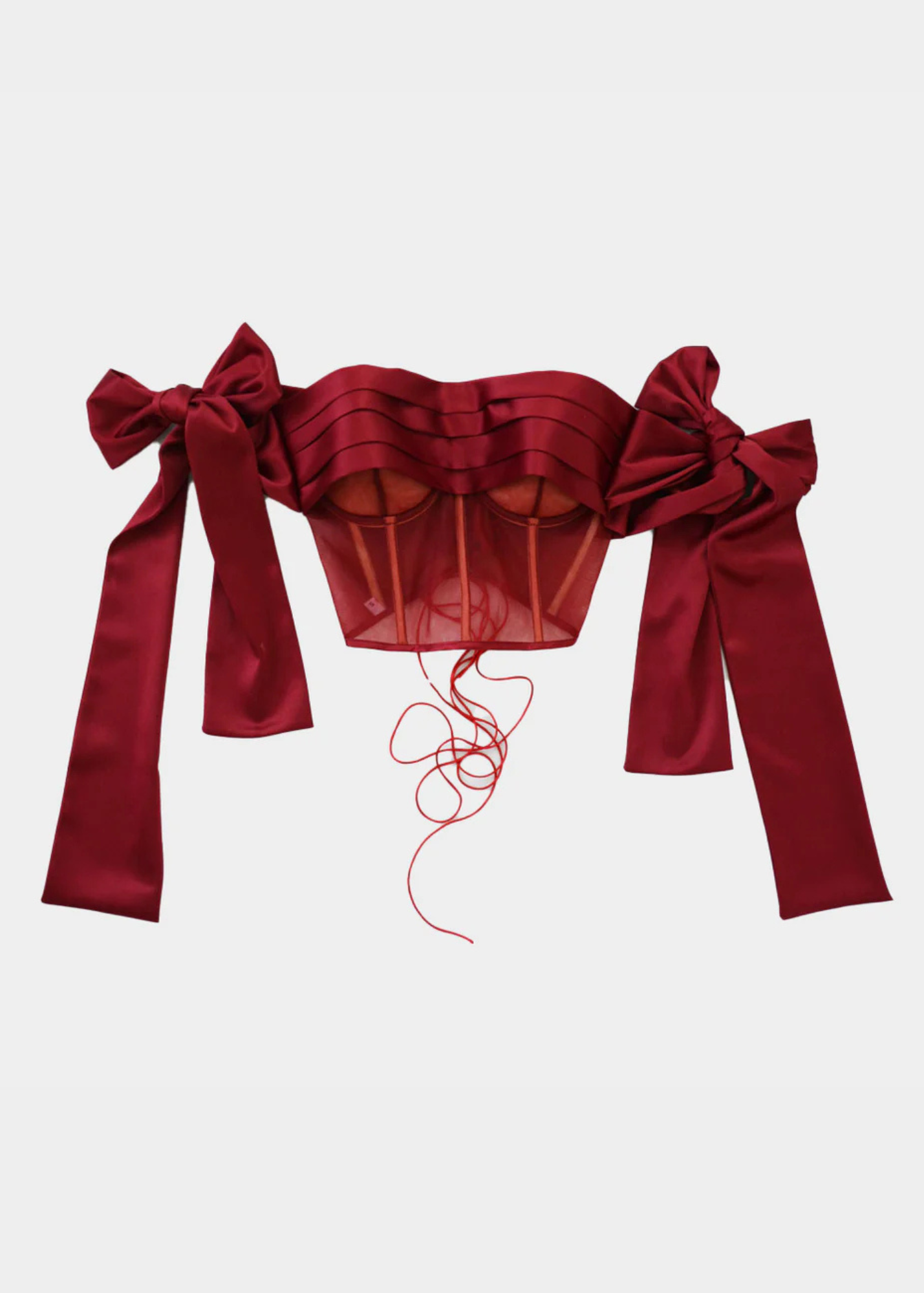 BOW FOR A WOW BURGUNDY CORSET