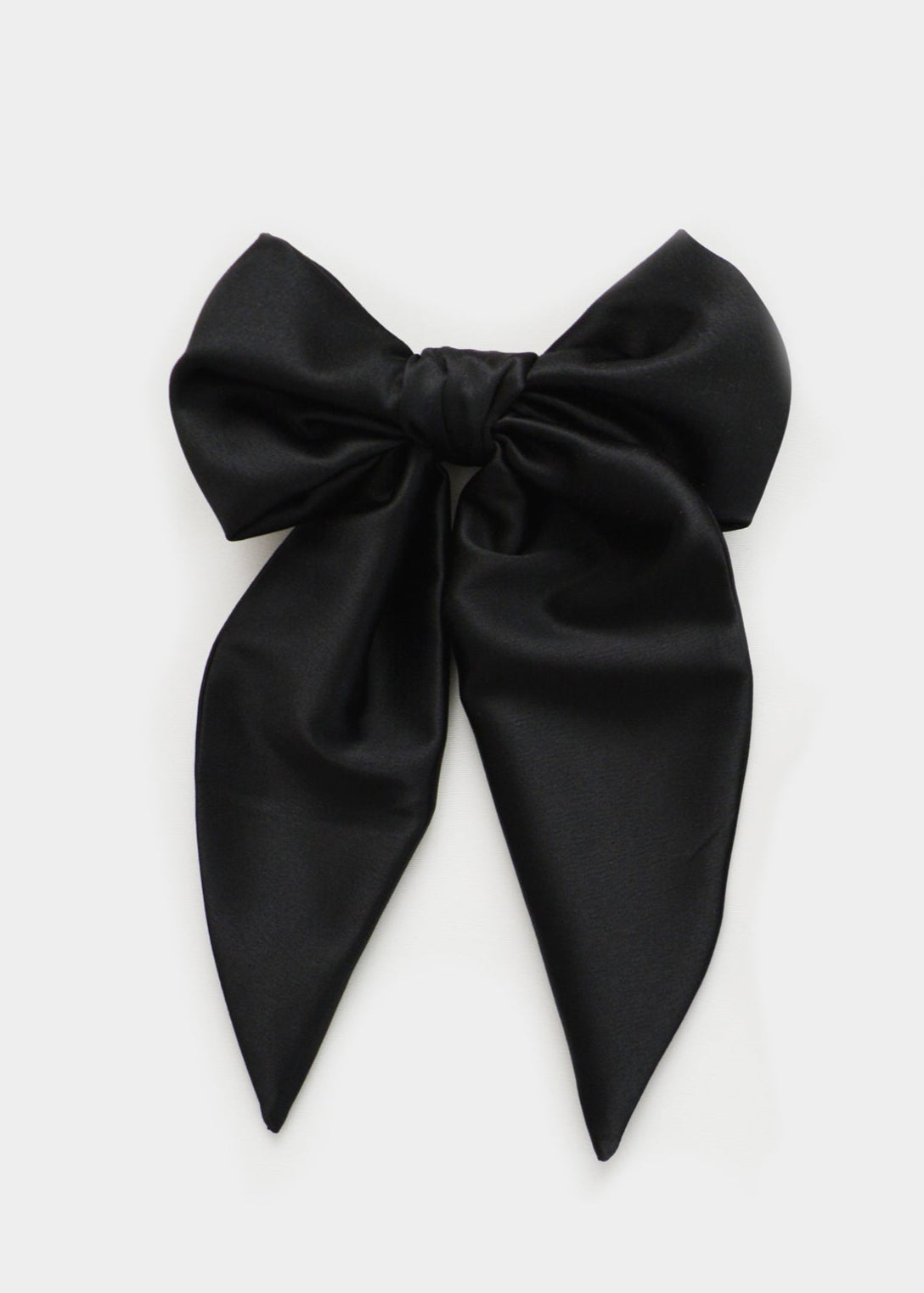 BLACK SATINATED HAIR BOW