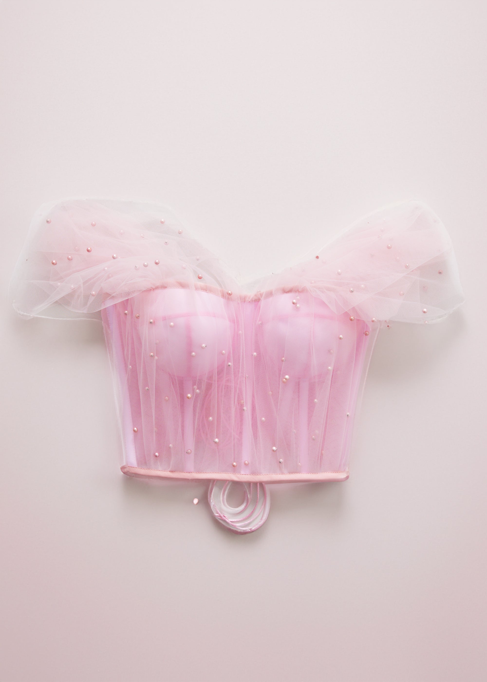 PEARLS ARE A GIRL'S BEST FRIEND PINK CORSET